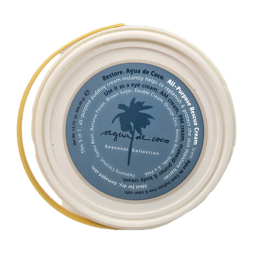 Tweak'd by Nature Rescue Cream Agua de Coco  15.75 oz NEW SEALED TUB HTF Scent
